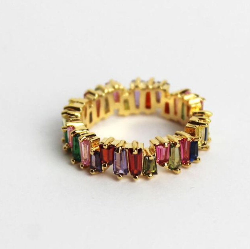 Gold plated Rainbow ring NWOT price not negotiable